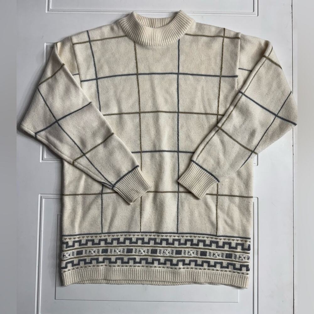 Liz Claiborne Womens Sz M Vintage Wool Blend Oversized Mock Neck Sweater - Picture 1 of 6